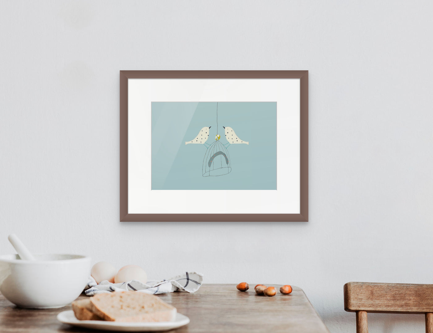 Two Dotty Birds print